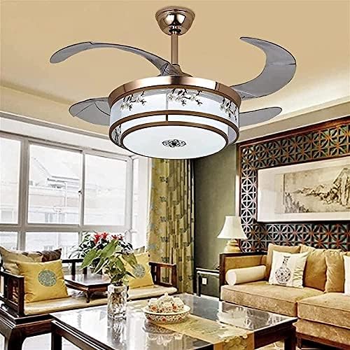 Işıkları ile CUTYZ tavan vantilatörü,fuaye Minimalist Fan asılı lambalar zarif basit zarif Uzaktan kumanda süspansiyon