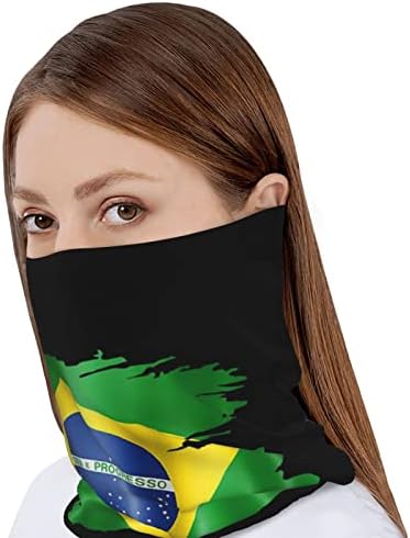Brezilya Bayrağı Çok Fonksiyonlu Bere Şapka Erkekler Kadınlar için Brezilyalı Yumuşak Streç Kafatası Kap Moda Eşarp