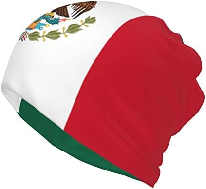 Meksika Bayrağı Çok Fonksiyonlu Bere Şapka Erkekler Kadınlar için Meksika Yumuşak Streç Kafatası Kap Moda Eşarp Koşu
