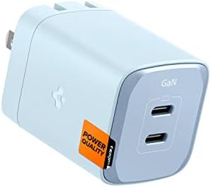 Spigen GAN III 652 65W 2 Port Kompakt Katlanabilir Çift USB C Duvar Şarj Cihazı PD PPS Hızlı Şarj Bloğu Adaptörü iPhone