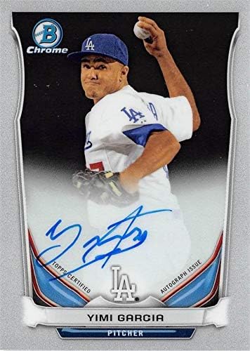 İmza Deposu 650778 Yimi Garcia İmzalı Beyzbol Kartı-Los Angeles Dodgers 2014 Bowman Krom Çaylak-Hayır.BCAPYG