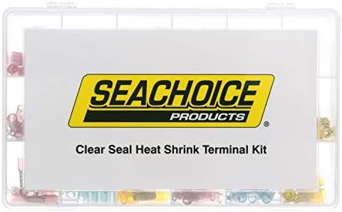 Seachoice tel Terminali ısı Shrink kiti, 120 parça, temizle