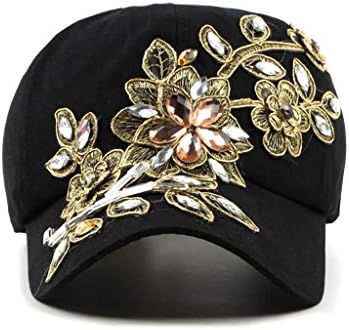Bling Çiçek Çivili Rhinestone güneş şapkaları Tam Elmas Beyzbol Seyahat Kap Kristaller Yaz Parlak Kap Kadınlar Kız