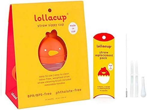 Bebek için Lollaland Ağırlıklı Pipetli Suluk: ABD'de üretilmiştir-Geçiş Çocukları, Bebek ve Yürümeye Başlayan Çocuk
