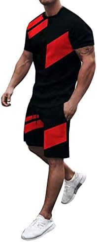 Bmısegm Yaz Erkek T Shirt erkek Hızlı Kuru 3D Kısa Kollu Takım Şort Plaj Tropikal HawaiianSS Vücut Spor 3 Parça