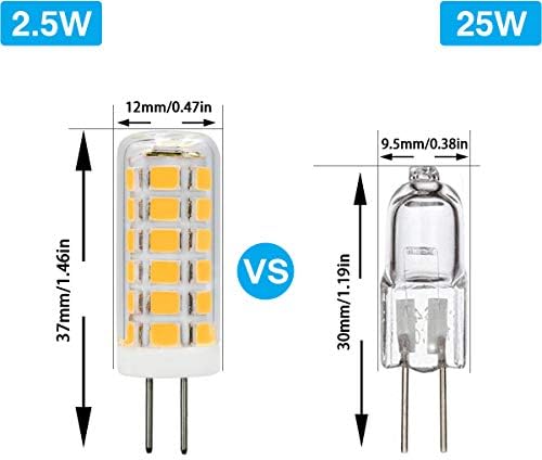 Kısılabilir G4 LED Ampuller, G4 Bi-Pin Taban Lambaları AC120V (12V Alçak Gerilime Uymaz) 2.5 W(25W Eşdeğeri) Ev Aydınlatması