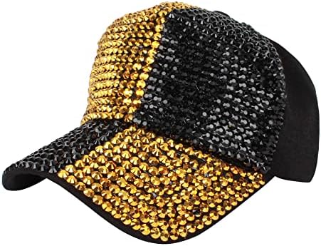 LABANCA Çivili Rhinestone beyzbol şapkası Kristaller Ayarlanabilir beyzbol şapkası Bling güneş şapkası Kadınlar ve