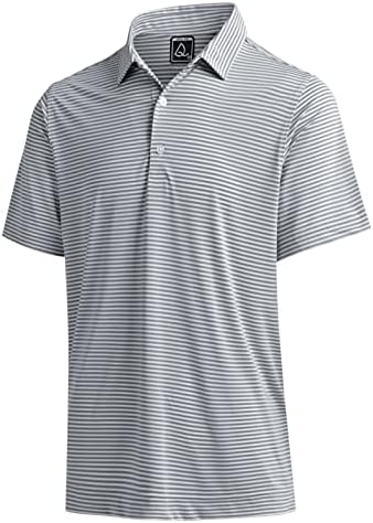 DEOLAX Erkek Golf Gömlek Kısa Kollu Esneklik Nem Şerit polo gömlekler Erkekler için Kuru Fit Performans Golf Polo