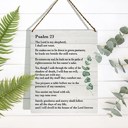 Mezmur 23 Rab Benim çoban İncil Ayet Duvar Sanatı İşareti Hıristiyan Mezmur İşareti Minimalist Modern Kutsal İşareti