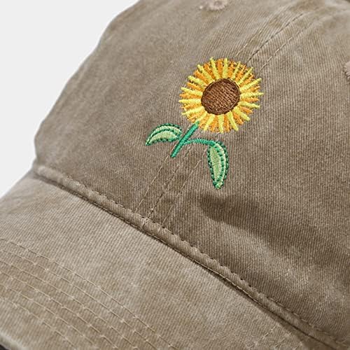 Vintage şoför şapkası Erkekler Kadınlar için Sıkıntılı Denim Beyzbol balıkçı şapkası İşlemeli Güneş Koruma Yürüyüş