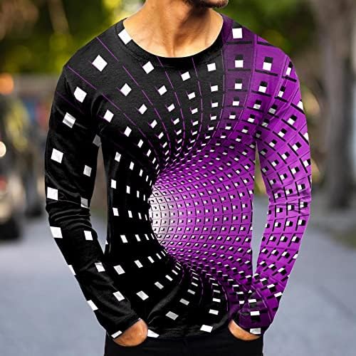 XXBR 2022 Yeni Erkek uzun Kollu tişörtler, Sonbahar Sokak 3D Dijital Grafik Baskı Ekip Boyun Moda Tees Casual Yenilik