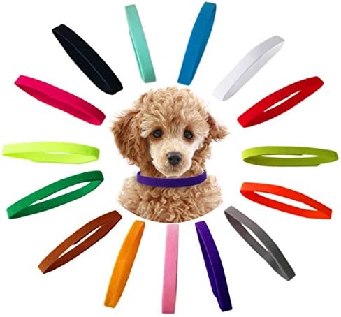 TTSAM 15 Adet Köpek Kimliği Yaka 15 Renk Köpek Yavrusu Whelping Yaka Çift Taraflı Yumuşak Ayarlanabilir Köpek KİMLİĞİ