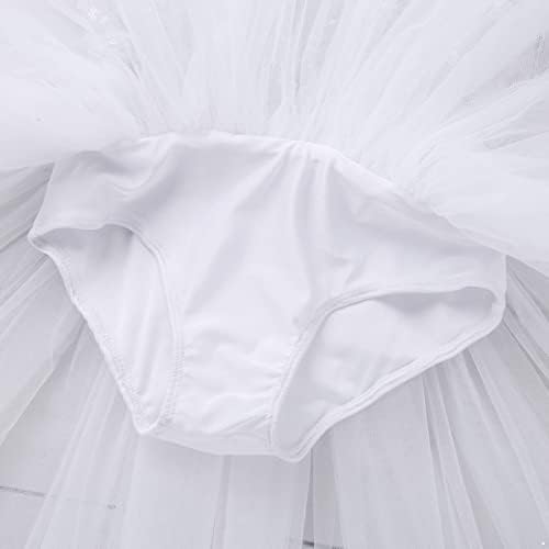 Yeahdor Kızların Çocuklar Parlak Sequins Halter Bale Dans Tutu Leotard Elbise Sahne Performansı Kostümleri Giyim