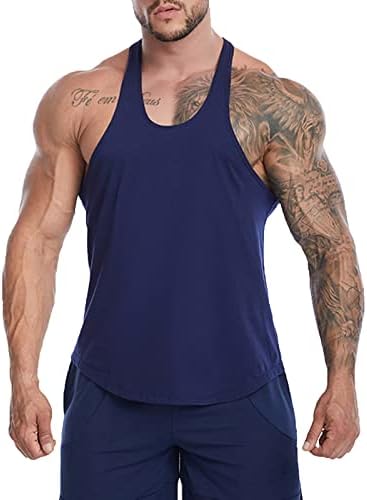 Erkek düz renk kolsuz bluz Hızlı Kuru Kolsuz Gömlek Vücut Geliştirme Atletik Slim Fit Üst