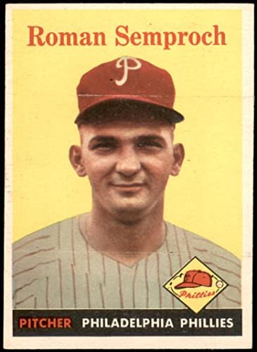 1958 Topps 474 Roma Semproch Philadelphia Phillies (Beyzbol Kartı) ESKİ / MT Phillies