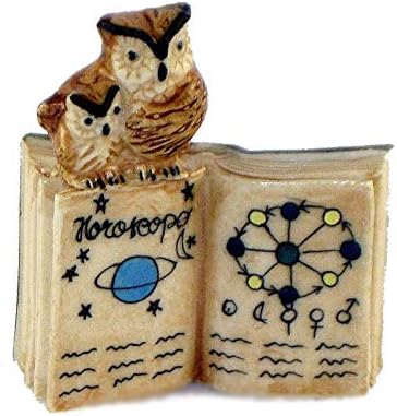 BAYKUŞ ANNE Korur Civciv Kenarında Satürn Kitap Heykelcik Minyatür Yeni Porselen KLİMA K419-12