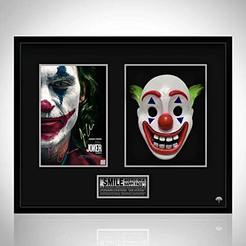NADİR-T Joker Joaquin Phoenix Sınırlı İmza Sürümü Joker Fotoğraf ve Palyaço Maskesi Özel Çerçeve