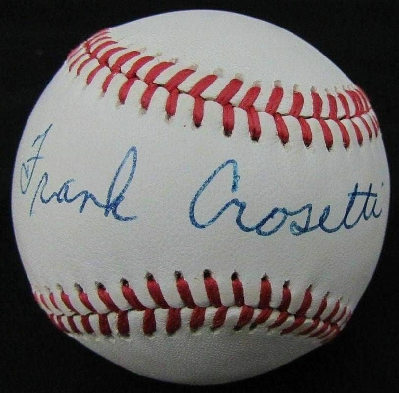 Frank Crosetti New York Yankees İmzalı / İmzalı Rawlings Beyzbol JSA 130808-İmzalı Beyzbol Topları
