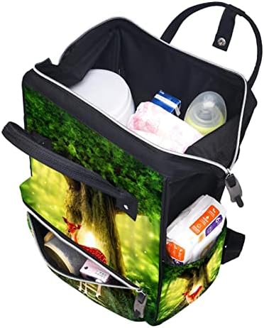 Seyahat Sırt çantası, Bebek Bezi Çantası Sırt Çantası, Bebek Bezi Sırt çantası, Orman Yeşil Ağaç Geyik