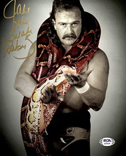 Jake Yılan Roberts WWF İmzalı 8x10 Fotoğraf PSA AI59308 - İmzalı Güreş Fotoğrafları