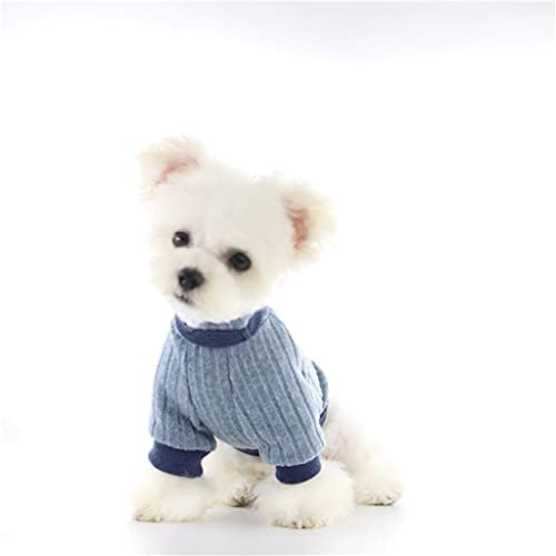 HJKOGH Yavru Köpek Giysileri Balıkçı Yaka Kazak Pet Dip Gömlek Sonbahar Kış (Renk: Siyah, Boyut: M)