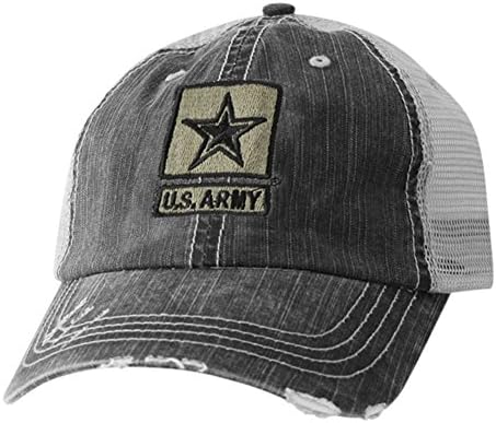 ABD Ordusu Şapkası-Resmi Yıldız Logolu Siyah Sıkıntılı Asker Şapkası