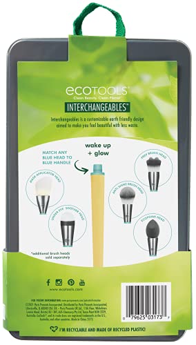EcoTools Uyandırma + Glow Değiştirilebilir Makyaj Fırçası Seti, Güzellik Blender Makyaj Süngeri, Silikon Aplikatör