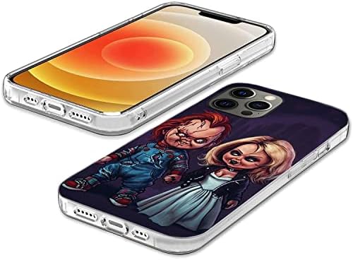 Cadılar Bayramı Korku Filmi Telefon Kılıfı ile Uyumlu iPhone 13 Pro Max Tıknaz Aşk ve Tiff Gelin TPU Yumuşak silikon