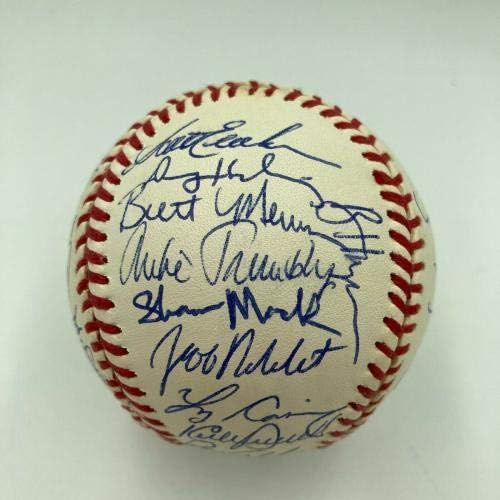 Nice 1993 Minnesota Twins Takımı İmzaladı AL Beyzbol ile Kirby Puckett JSA COA İmzalı Beyzbol Topları