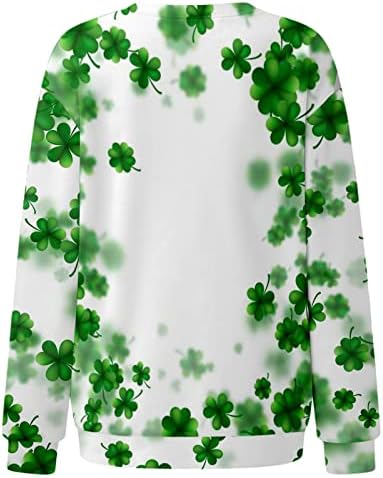 YIJIEKAI St Patrick Günü Gömlek Bayan St Patrick Günü Baskılar Uzun Kollu O Boyun T Gömlek Üst