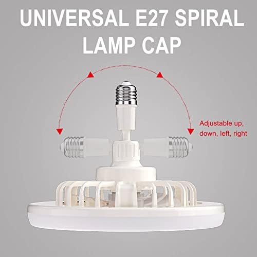 Bzdzmqm E27 Işıklı tavan vantilatörü, Kapalı Düşük Profilli Fan ışığı,Fanlı Tavan Lambası, Gizli Fan ışığı Elektrikli