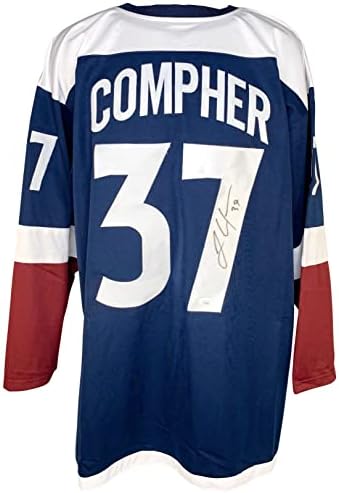 JT Compher imzalı imzalı forma NHL Colorado Çığ JSA COA