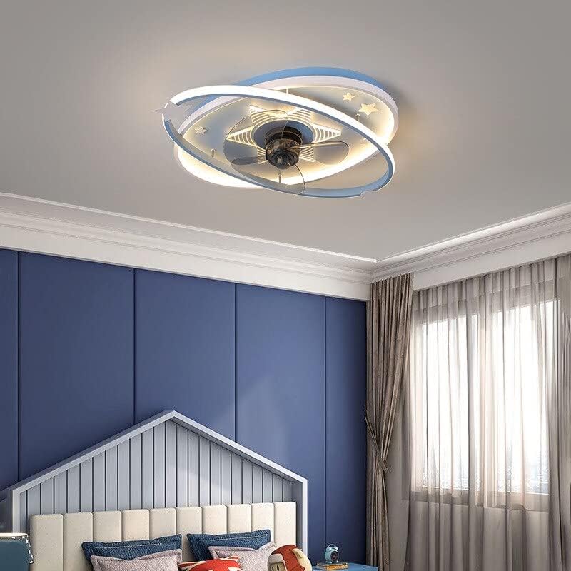 ChezMax Fan ışık çocuk odası tavan lambası yatak odası odası ışık Modern basit İskandinav yaratıcı sessiz Fan ışık