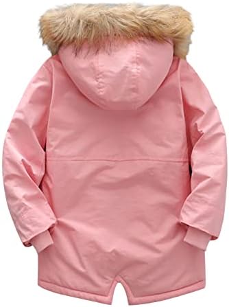 Çocuğun Kış Astarlı Ceket Su Geçirmez Polar Kalın Giyim Kız Kapitone Kapşonlu Par-ka Ceket Sıcak Ceket Erkek 8
