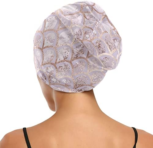 Kadın Bere Şapka Kafatası Çalışma Kap, gül Altın Geometrik Şekiller Elastik Moda Şapkalar Gece Uyku Kaput Saç Kapak
