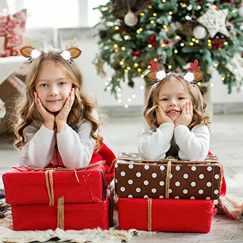 4 ADET Noel Saç Klipleri Kadınlar için Sevimli Ren Geyiği Boynuzları Kulaklar saç aksesuarı Şenlikli Noel Tokalar