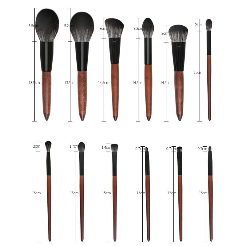 GYHAC 12 Fırçalar Set Komple Set Gevşek Toz Fırçalar Güzellik Araçları Göz Farı Seti Fırçalar Bakım Fırçaları