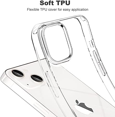 JJGoo iPhone 13 Mini Kılıf ile Uyumlu Temizle Yumuşak Şeffaf Darbeye Dayanıklı Koruyucu İnce İnce Tampon Telefon Kapak