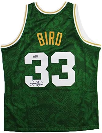 Larry Bird İmzalı Boston Celtics Mitchell & Ness Swingman Ay Yeni Yılı Yeşil NBA Forması - İmzalı NBA Formaları