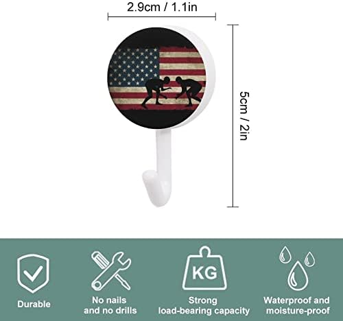 ABD Bayrağı güreş-1 10 adet plastik kanca sevimli duvar kanca anahtar kancası ev Mutfak kapı dekor için