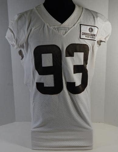 2020 Cleveland Browns Tommy Togiai 93 Oyun Kullanılmış Beyaz Antrenman Forması 46 500-İmzasız NFL Oyun Kullanılmış