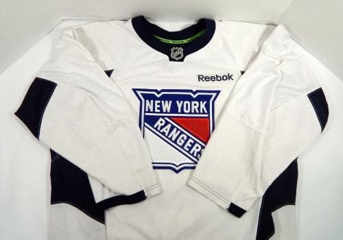 New York Rangers Oyunu Kullanılmış Beyaz Antrenman Forması Reebok NHL 58 DP31314 - Oyun Kullanılmış NHL Formaları