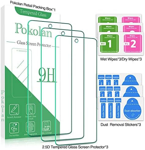 Pokolan [3-Pack] Ekran Koruyucu Motorola Moto Kenar 2021 için / Moto Kenar 5G UW Temperli Cam 9H Sertlik - Kabarcıksız
