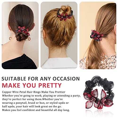 Mistofu DIY Bakır Tel Metal El dokuması üst düzey tasarım Tokalarım İpek Saten scrunchies-kadın Kızlar için saç elastik