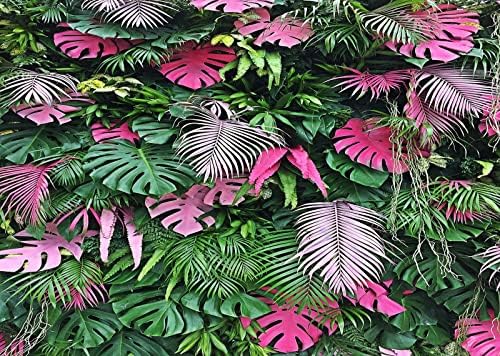 CORFOTO 9x6ft Tropikal Palmiye Yaprakları Zemin Doğa Renkli Bitkiler Fotoğraf Arka Plan Yaz Hawaii Luau Parti Afiş