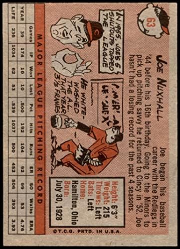 1958 Topps 63 Joe Nuxhall Cincinnati Kırmızıları (Beyzbol Kartı) ESKİ / MT Kırmızıları