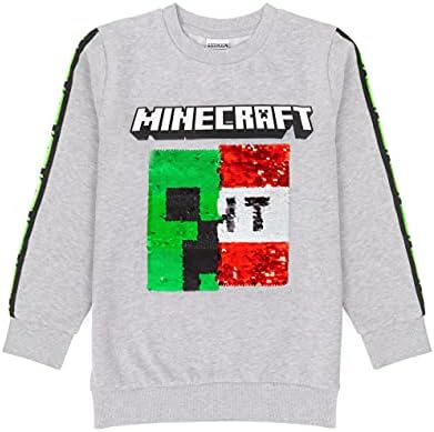 Minecraft Çocuk Kazak Pullu Sarmaşık TNT Gri Oyun Jumper Hoodie