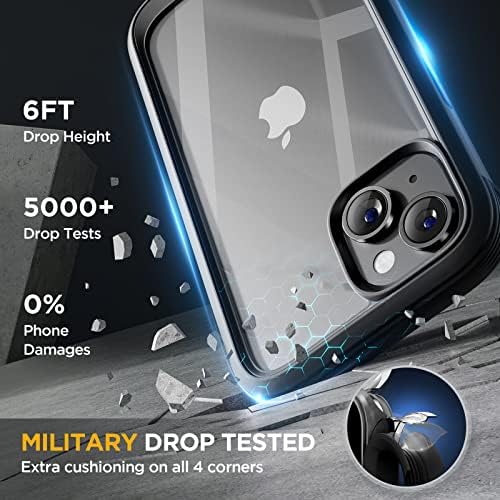 Miracase iPhone 13 Mini kılıf ile Uyumlu 5,4 inç, 2023 Yükseltme Tam Gövdeli Cam Şeffaf Kılıf iPhone 13 Mini için