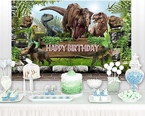 Jurassic Dinozor Zemin Fotoğraf Dinozor Parti Dekorasyon Çocuk Doğum Günü Partisi Afiş Jungle Safari Hayvanlar Bebek