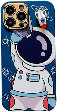 Iphone 14 Pro Max için Yonds Kraliçe Sevimli Kılıf, Karikatür Astronot Uzay Roket Tasarımı Şık Tampon Kapak Yumuşak